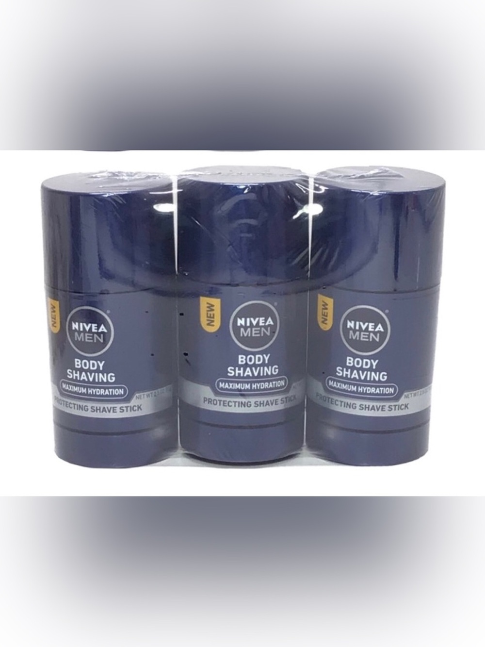 3-Pack Nivea Men Body Shaving Stick -SEALED!